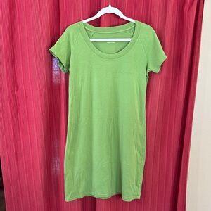 Fair Indigo Organic Cotton Green Mini Dress size M